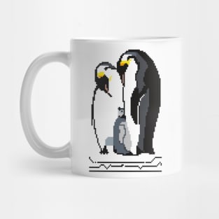 Family of pixel penguins Mug